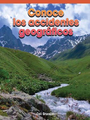 cover image of Conoce los accidentes geográficos (A Look At Landforms)